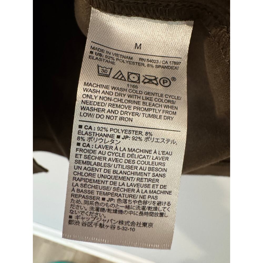 Banana Republic Top Bundle M Olive Faux Suede Tee NWT & Tan Blouse - Picture 8 of 9